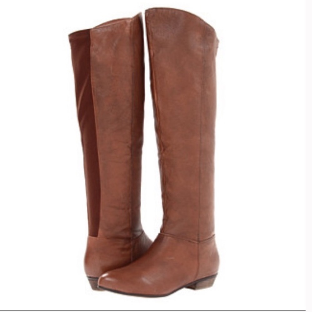 Steve Madden Creation Tan Brown Leather Boots 6M - Picture 1 of 8